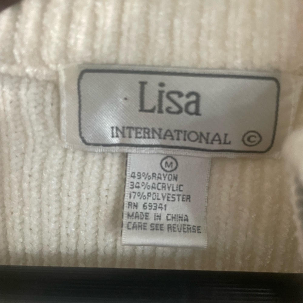 Lisa International Women's White Faux Fur Lined Vest Size M - Picture 9 of 12